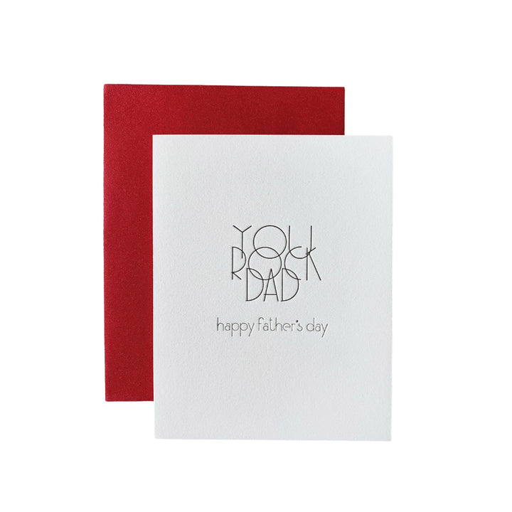 You Rock Dad Greeting Card, Yozo Studio