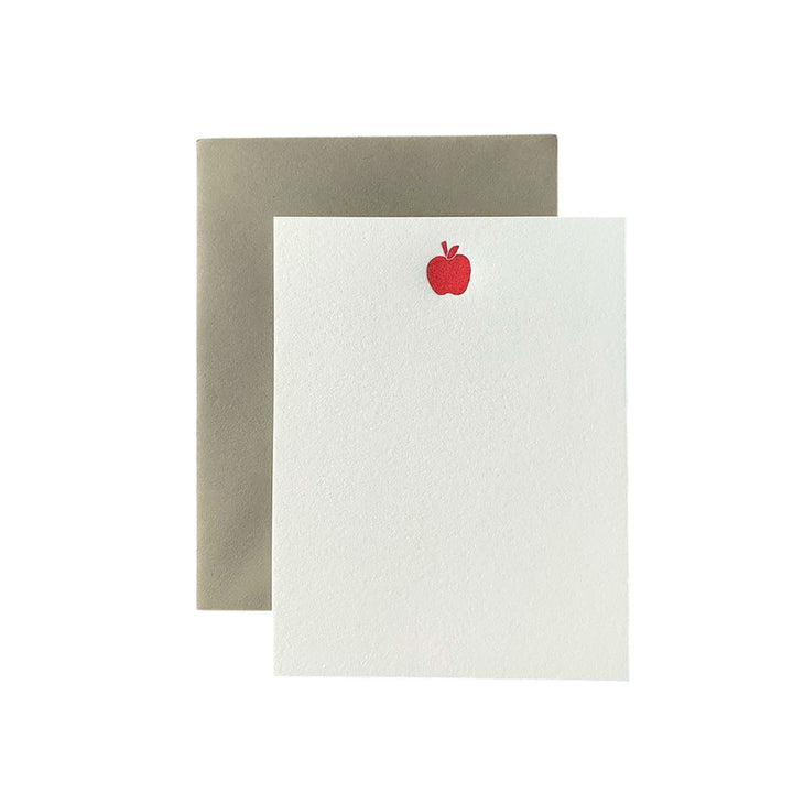Red Apple Folded Note Cards, Yozo Studio