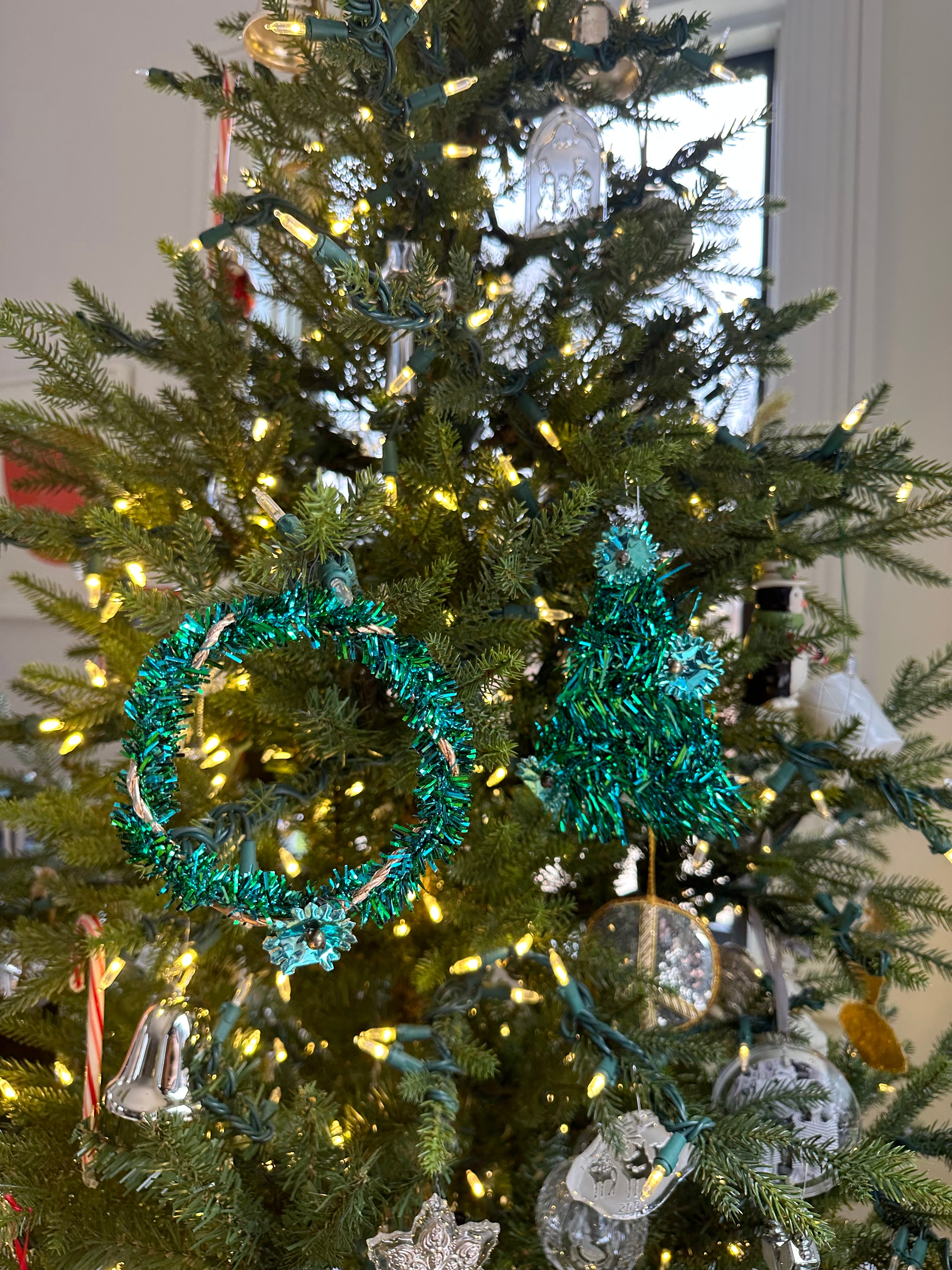 Vintage Foil Turquoise Wreath