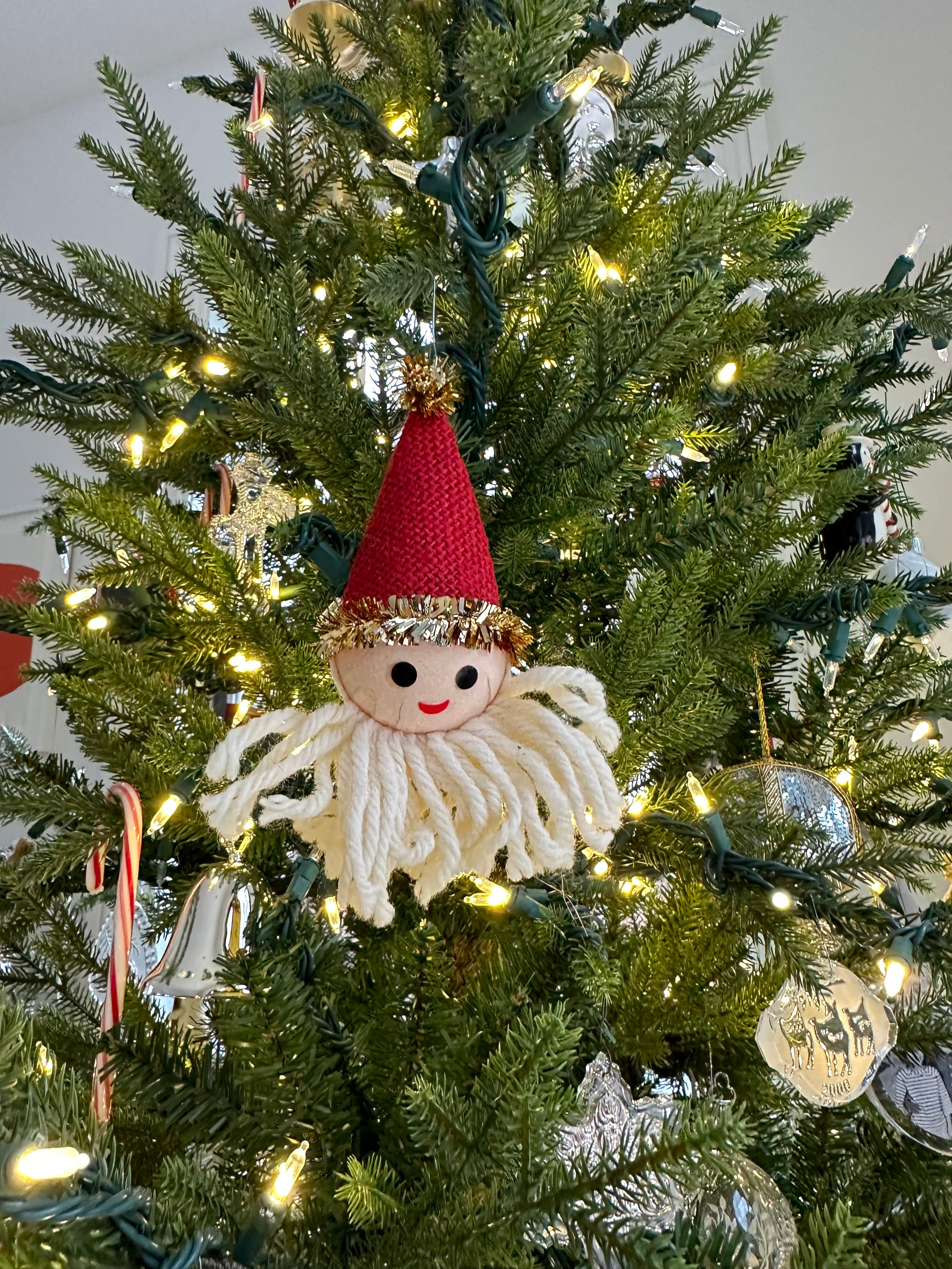 Vintage Mop Santa