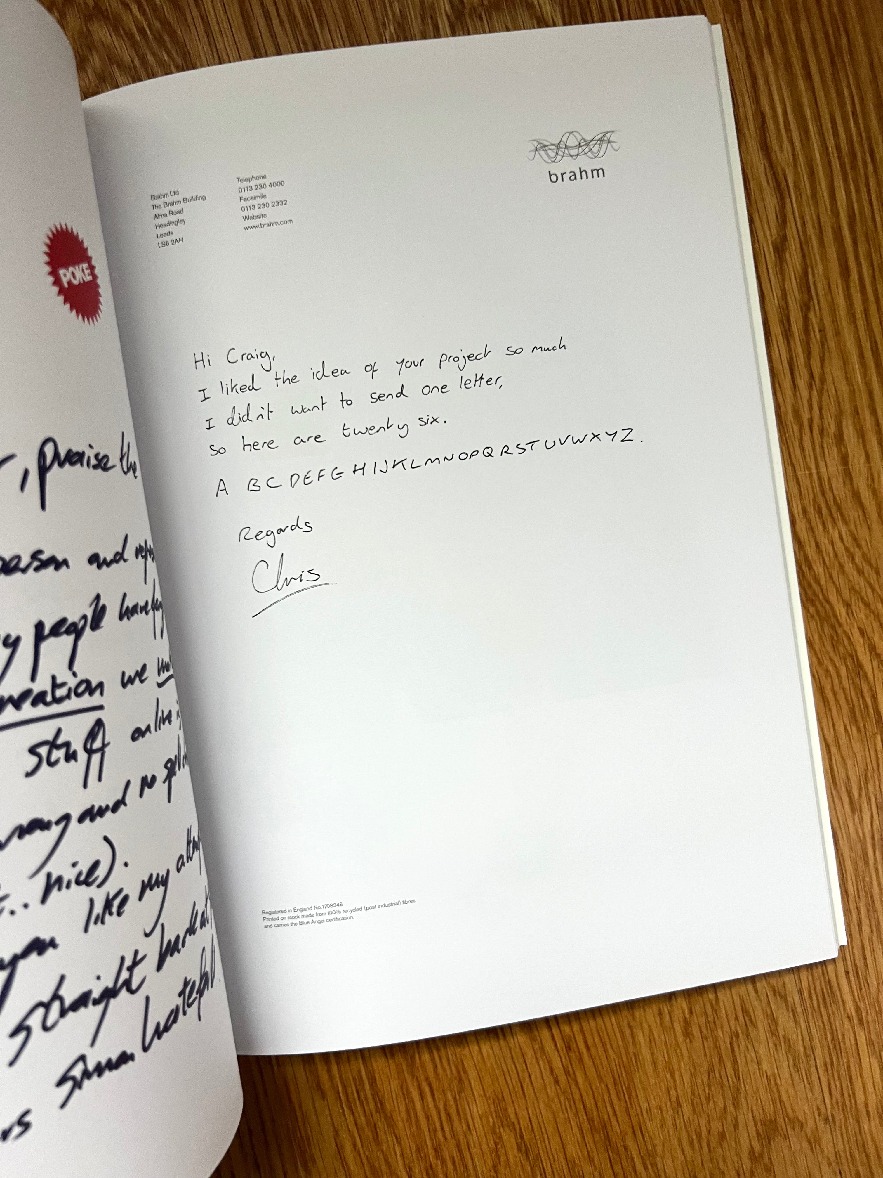 The Hand Written Letter Project by Craig Oldham