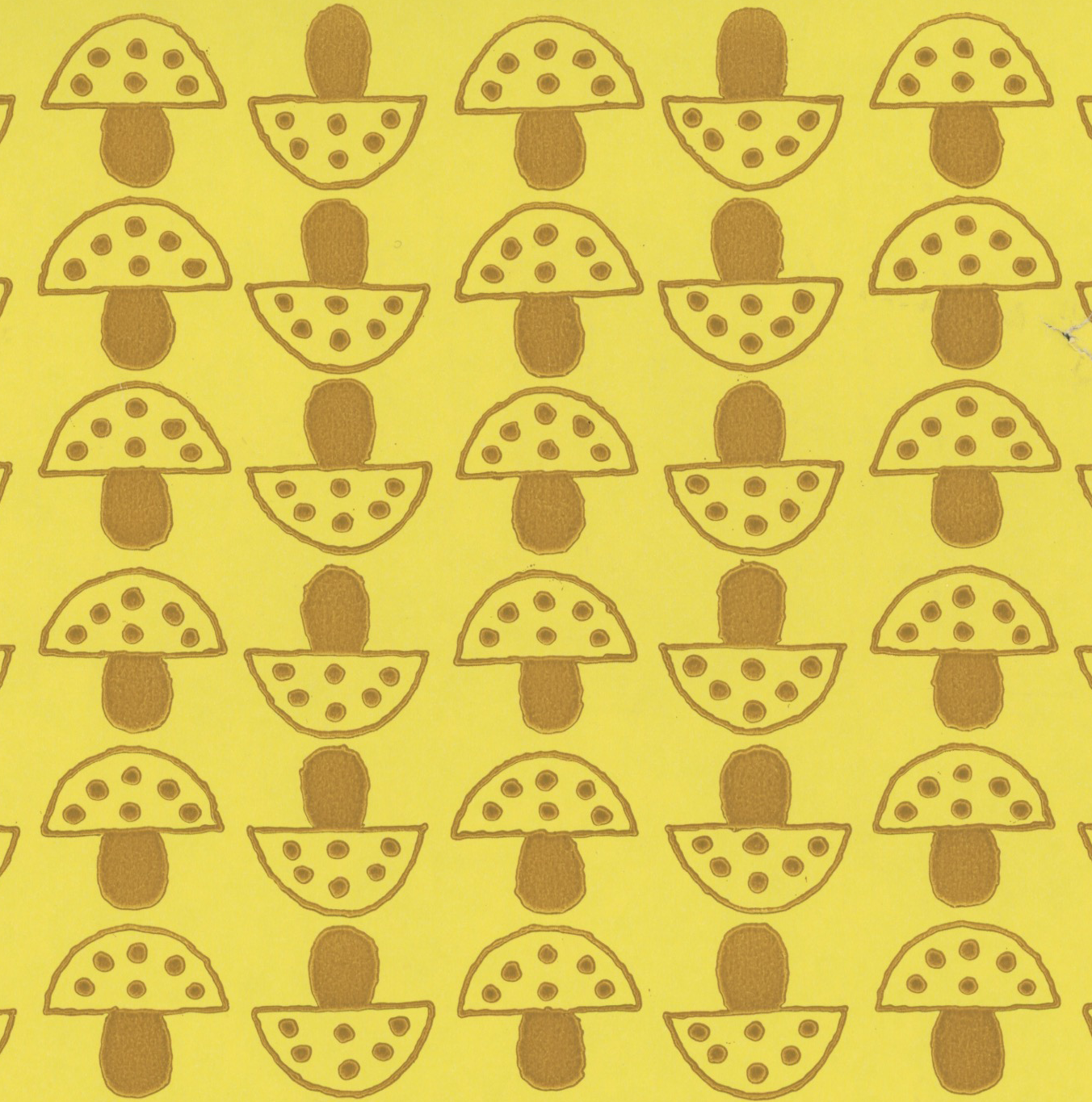 Mushroom Pattern Vintage Paper
