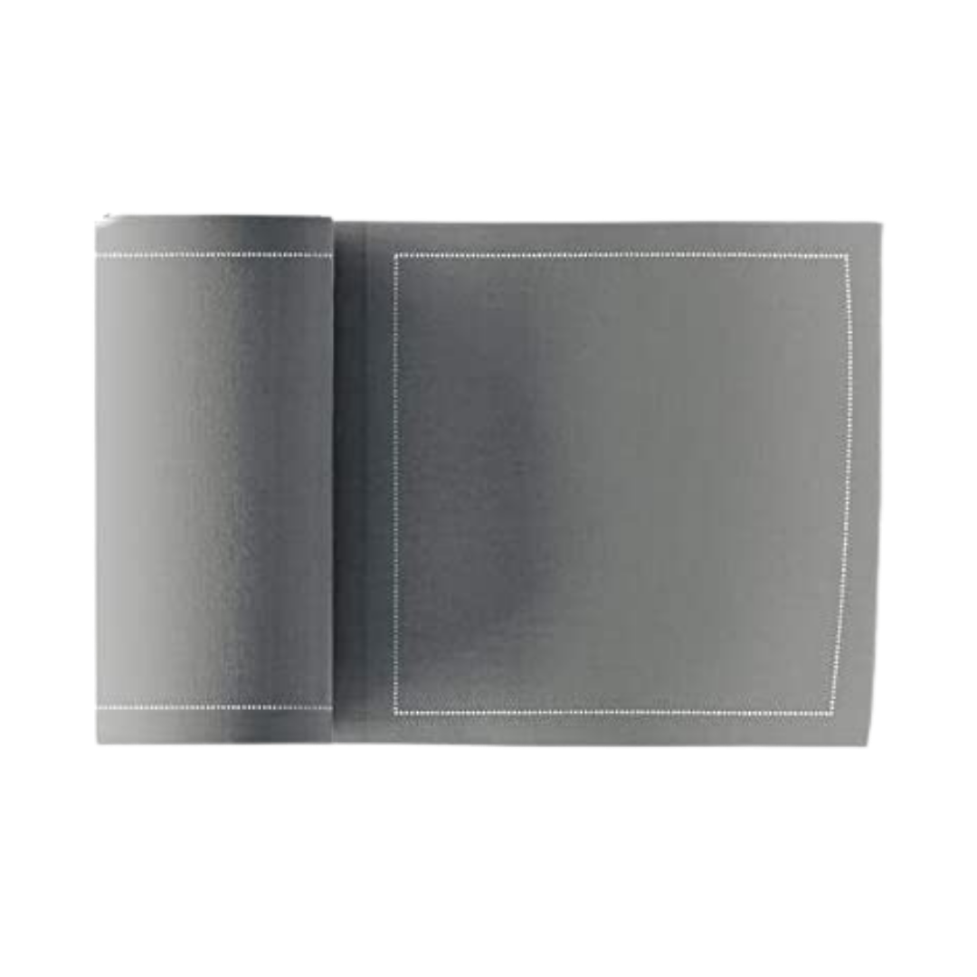 Cotton Cocktail Napkins in Gray