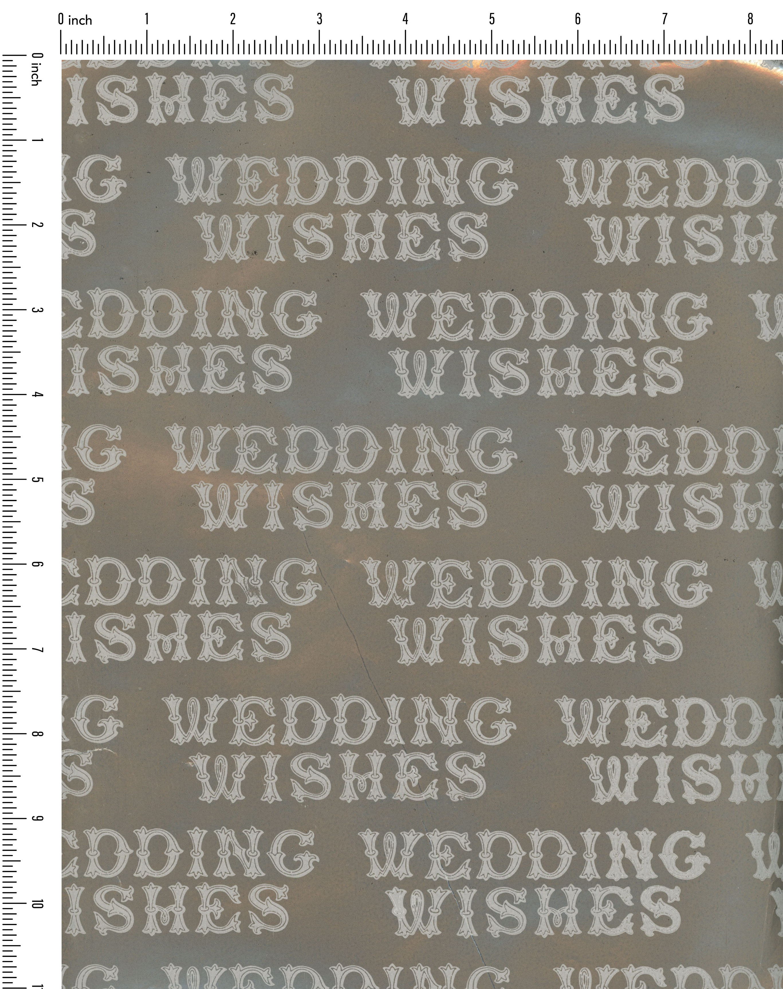 Metallic Silver Wedding Wishes Vintage Paper