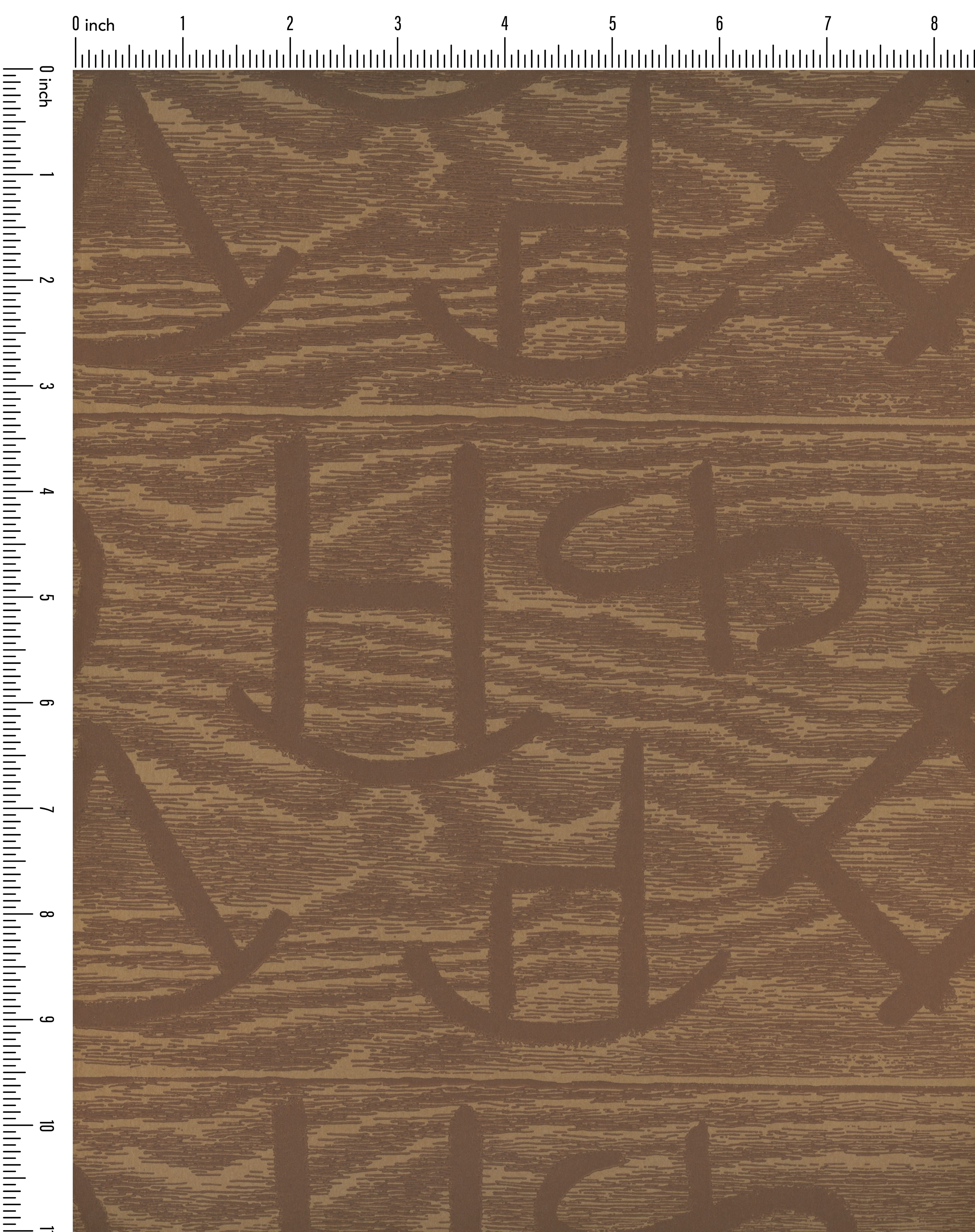 Cattle Brand on Wood Vintage Paper