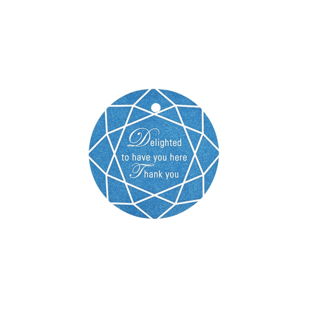 Blue Diamond Favor Tag, Yozo Studio