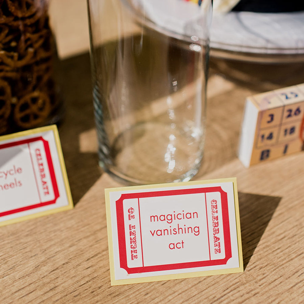 Circus Party Food Label Set, Yozo Studio