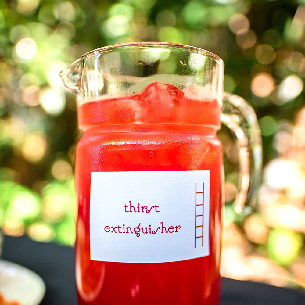 Firefighter Party Food Label Set, Yozo Studio