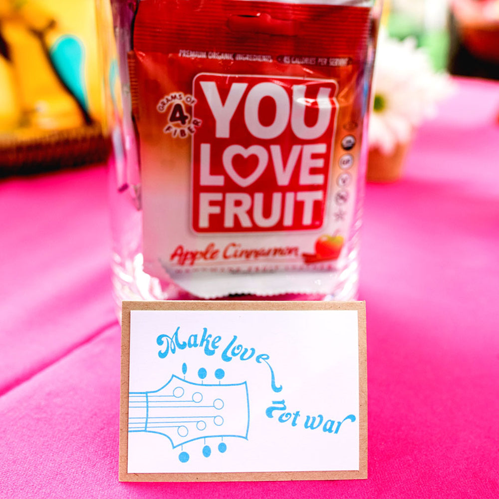 Flower Power Party Food Label Set, Yozo Studio