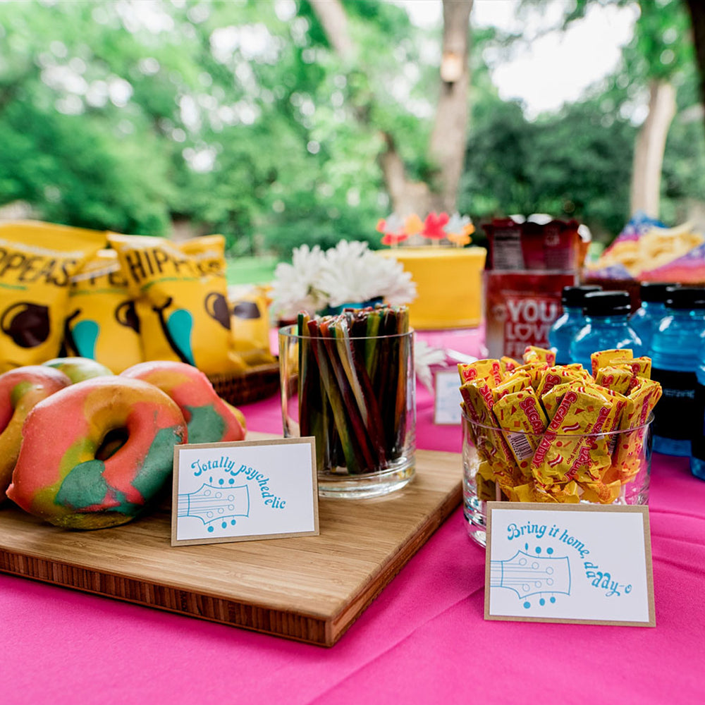 Flower Power Party Food Label Set, Yozo Studio