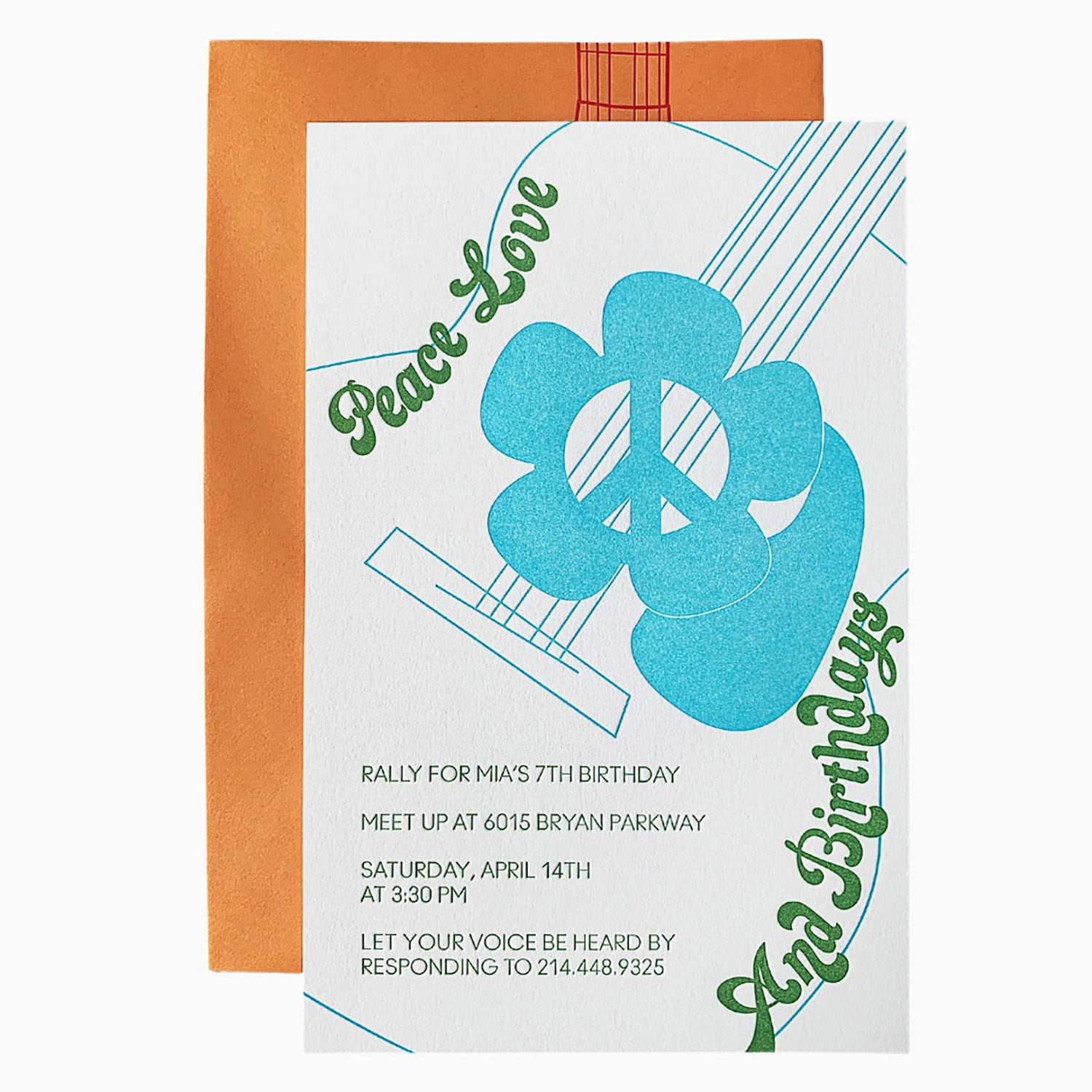 Yozo Studio, Groovy Flower Power Complete Kit, invite