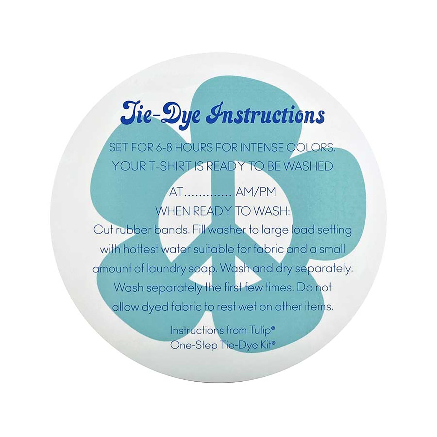 Yozo Studio, Groovy Flower Power Complete Kit, tie dye instructions