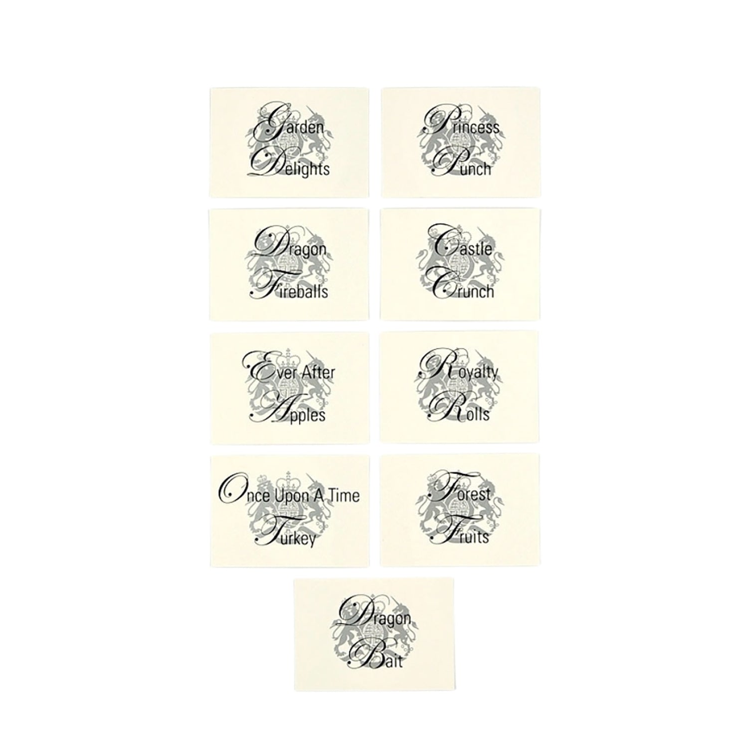 Yozo Studio, Princess & Knight Unite Party Complete Kit cards