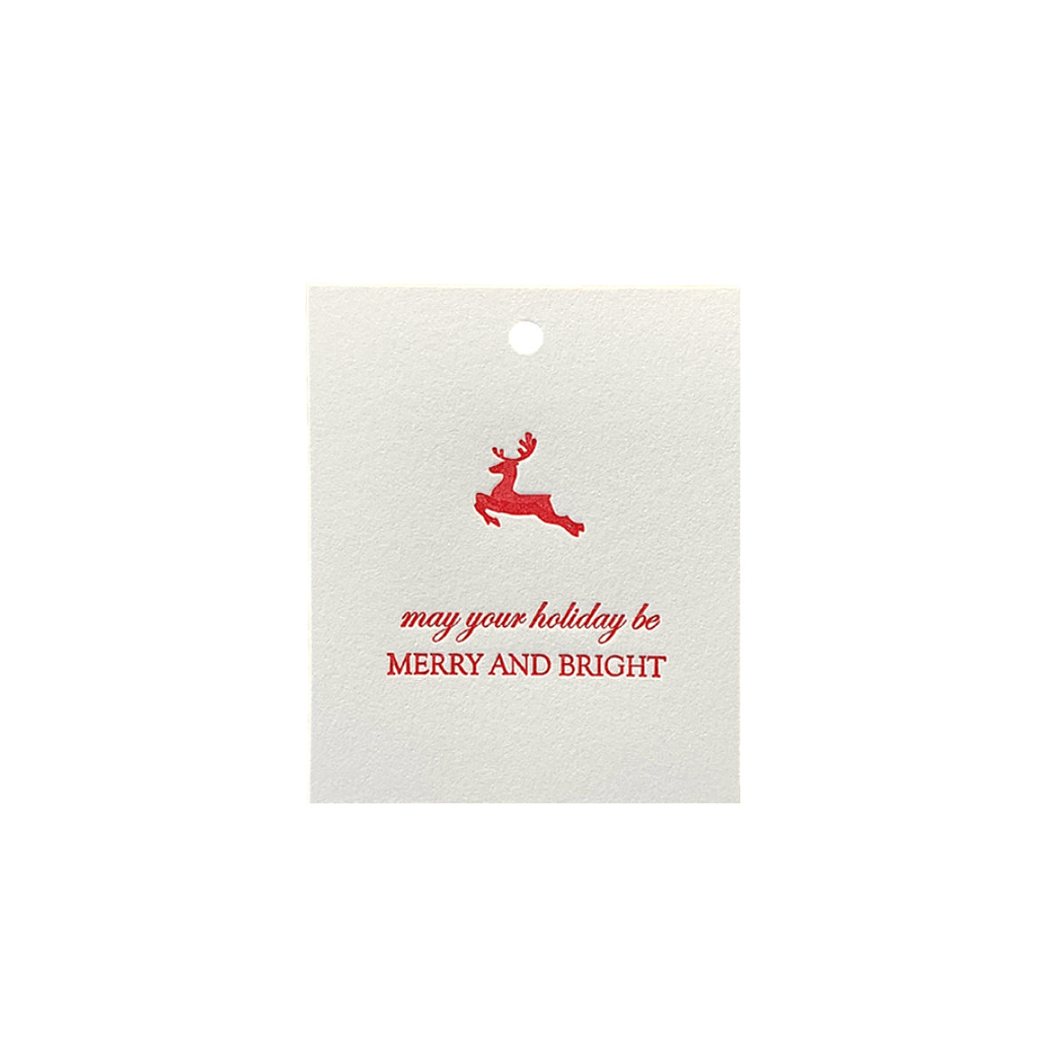 Merry and Bright Reindeer Tags - Red,  Yozo Studio