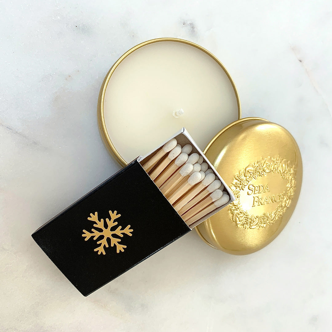 Travel Set With Candle and Snowflake Matches  - Christmas, Yozo Studi