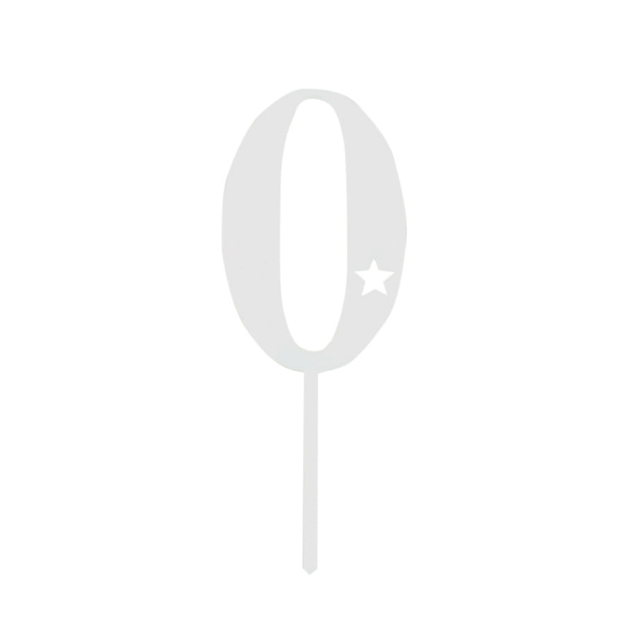 0 White Acrylic Cake Number, Yozo Studio