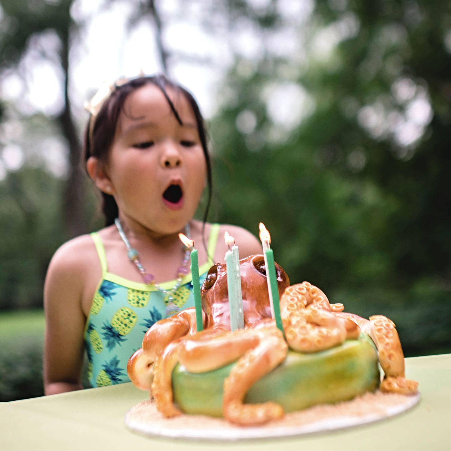 Glitter Candles - Blue with Silver Glitter. Yozo Studio