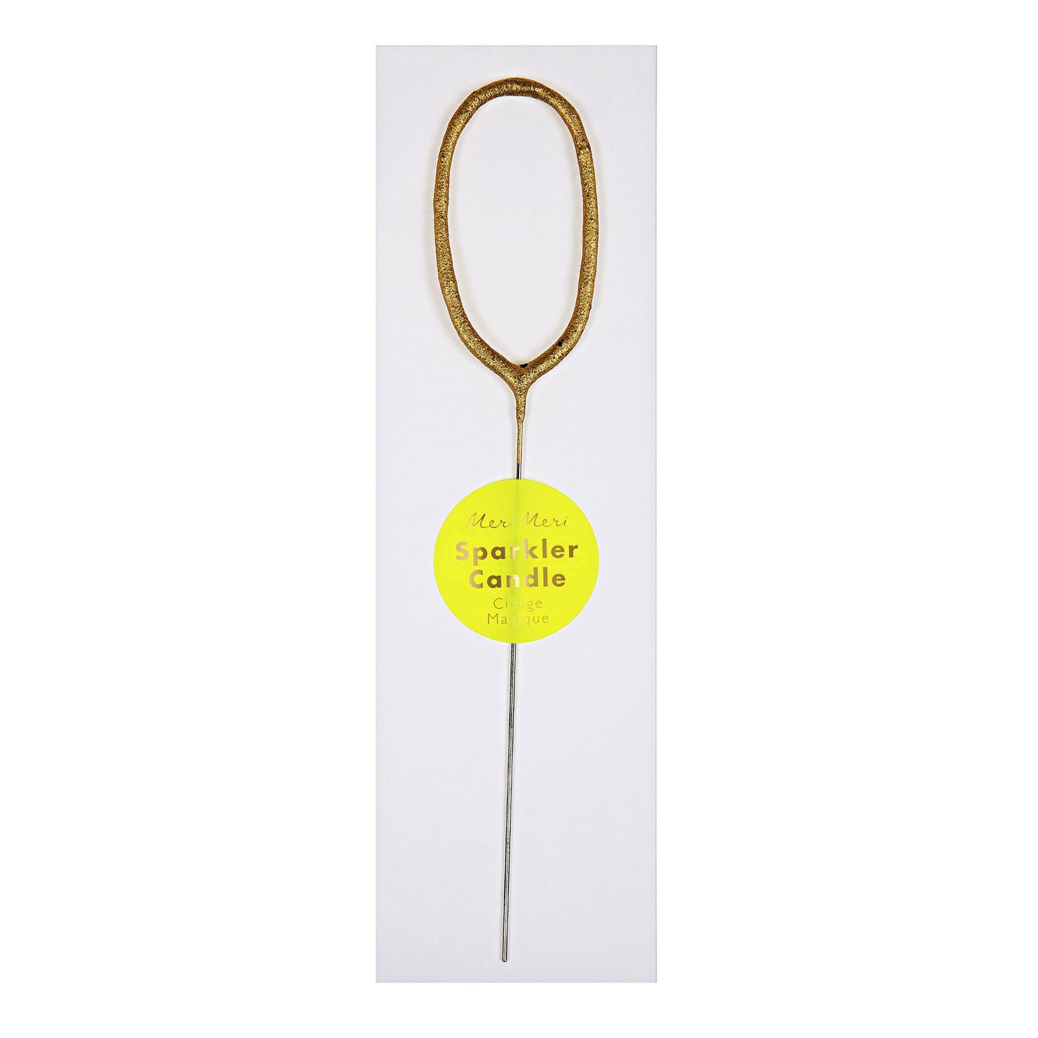 Gold Sparkler Number Candles - 0, Yozo Studio