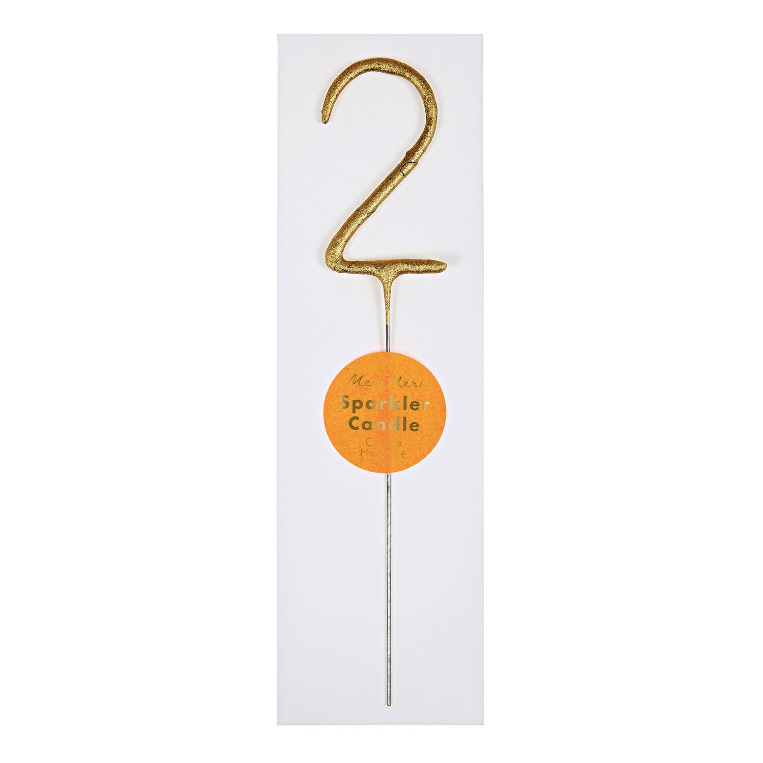 Gold Sparkler Number Candles - 2, Yozo Studio