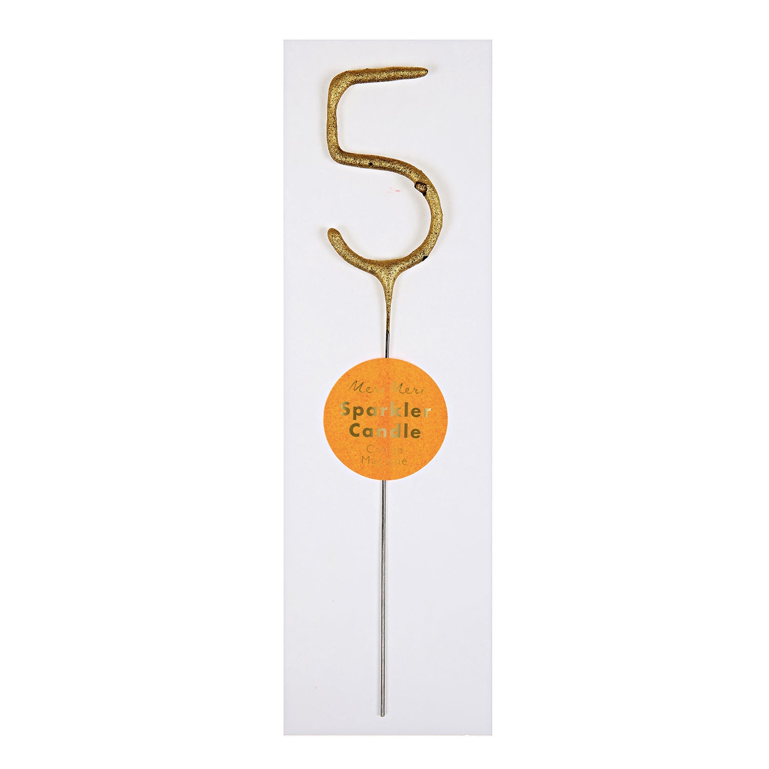 Gold Sparkler Number Candles - 5, Yozo Studio
