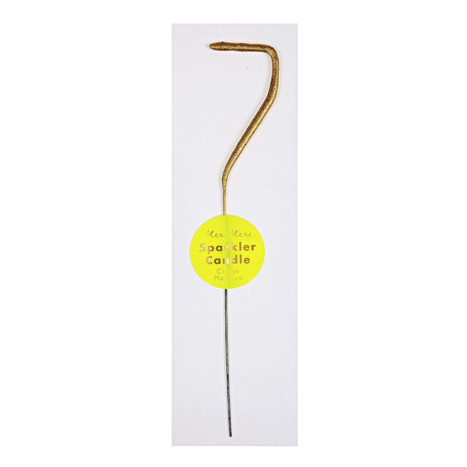 Gold Sparkler Number Candles - 7, Yozo Studio