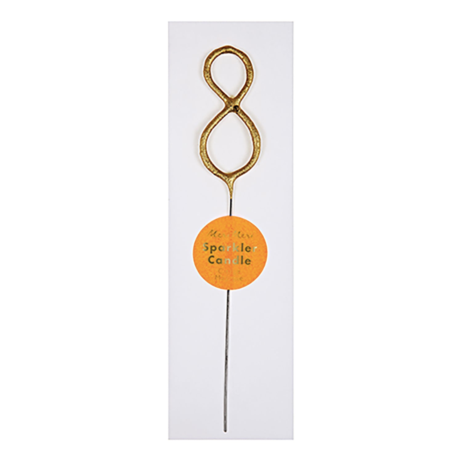 Gold Sparkler Number Candles - 8, Yozo Studio