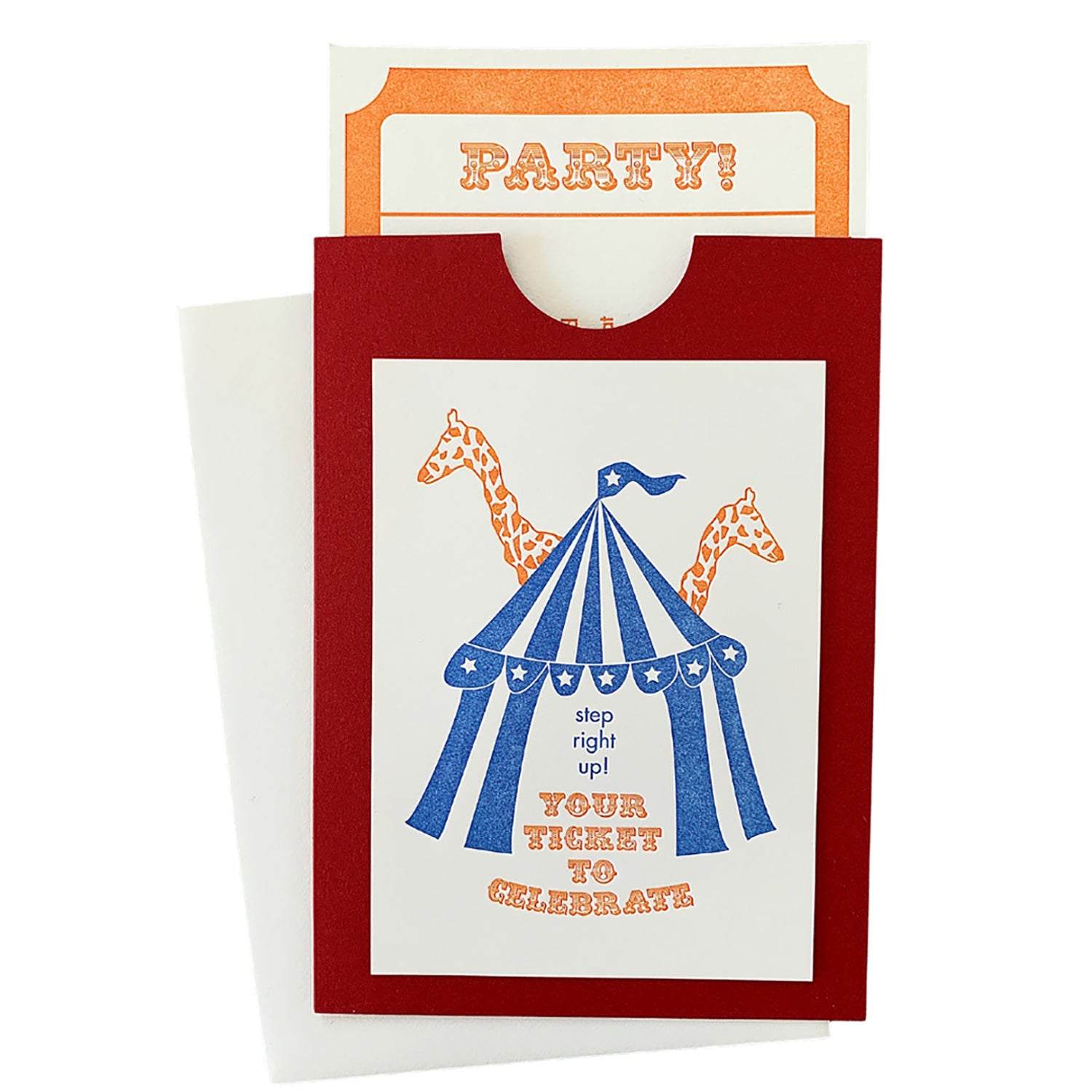 Circus Ticket Invitations Letterpress, Yozo Studio