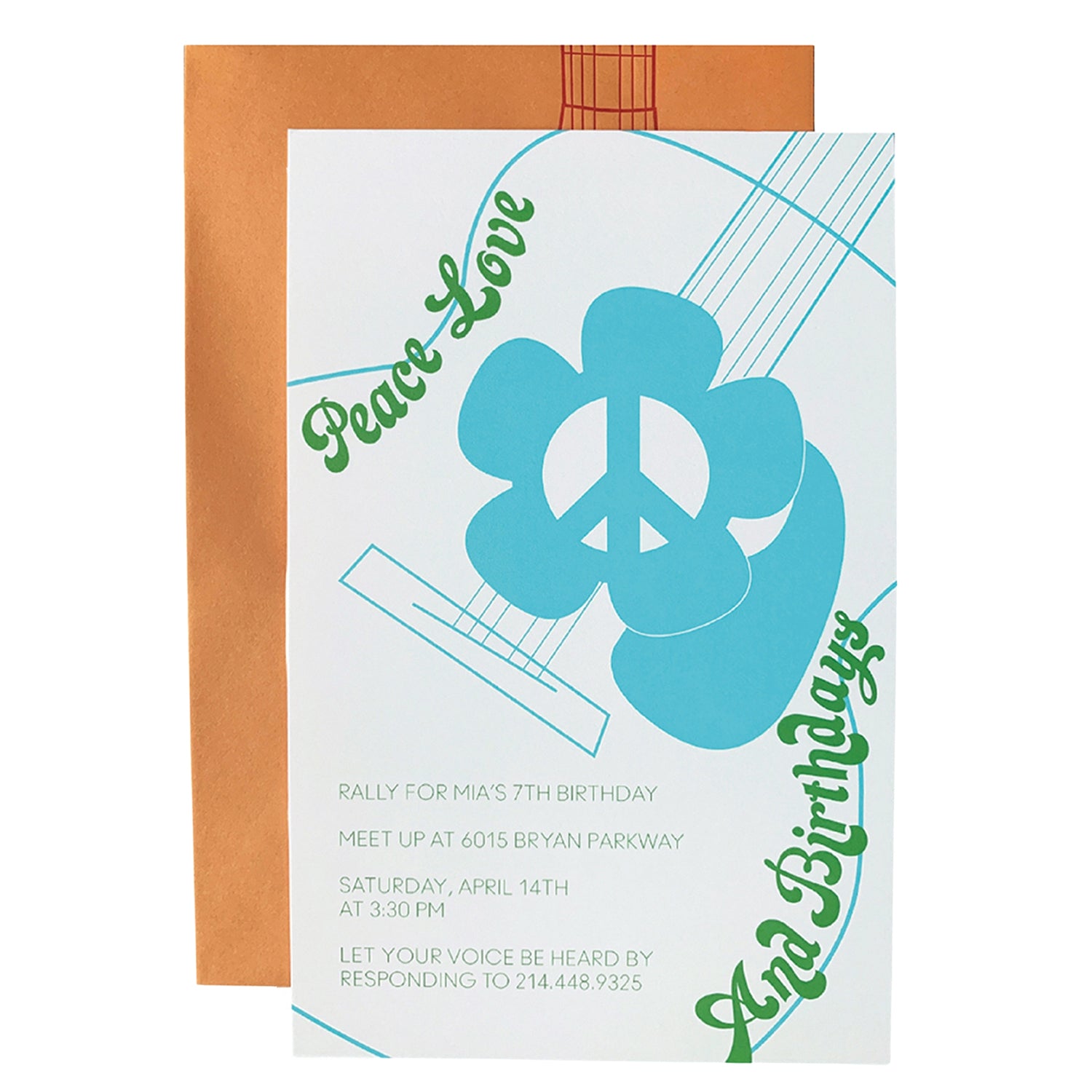 Flower Power Invitations Digital, Yozo Studio