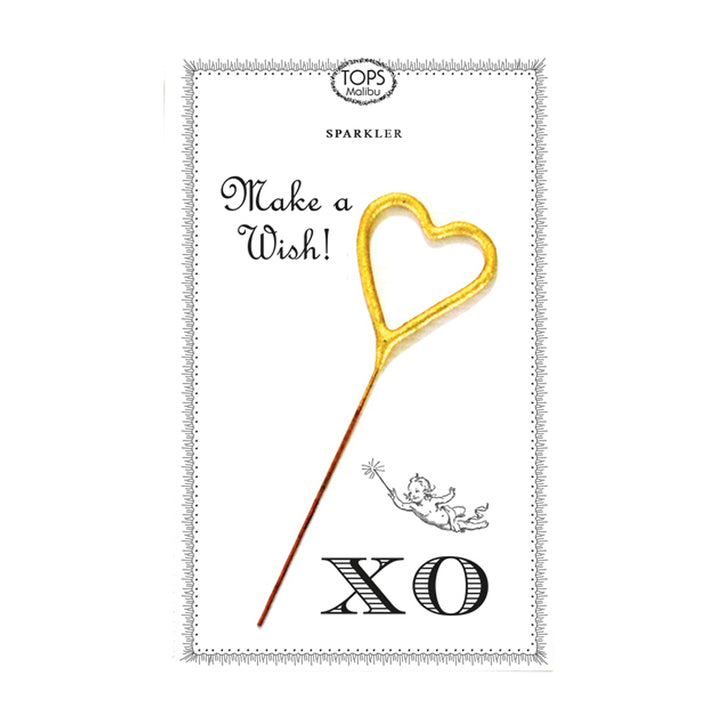 Make a Wish Gold Heart Sparkler Card, Yozo Studio