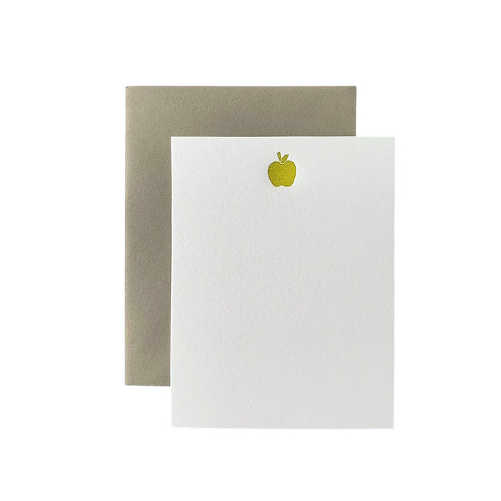 Green Apple Folded Note Cards, Yozo Studio