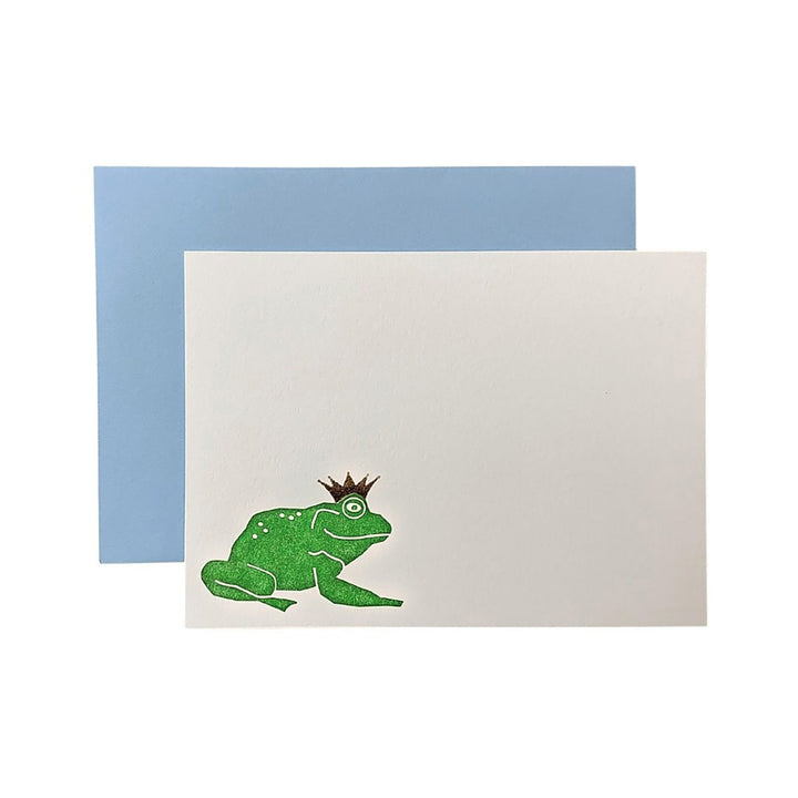 Frog Prince Note Cards, Blue Envelope, Yozo Studio