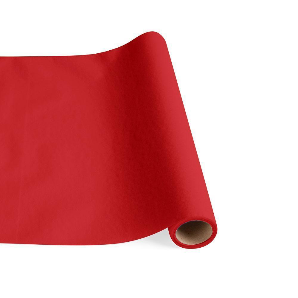 Paper Linen Table Runner - Red