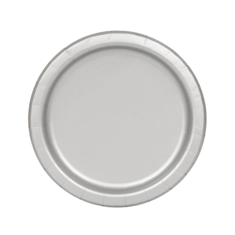 Solid Party Plates - Silver. Yozo Studio