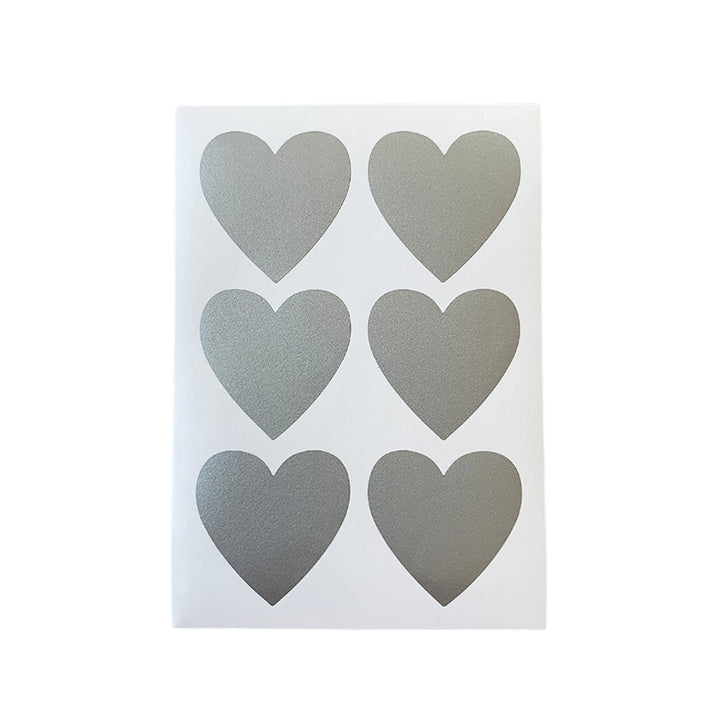 Heart Stickers Silver, Yozo Studio