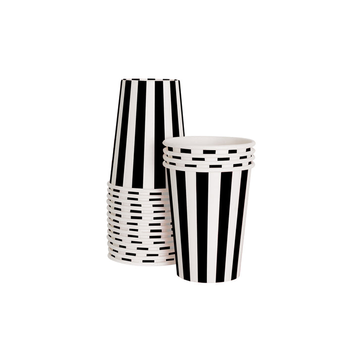 Striped Party Cups - Black Tie, Yozo Studio