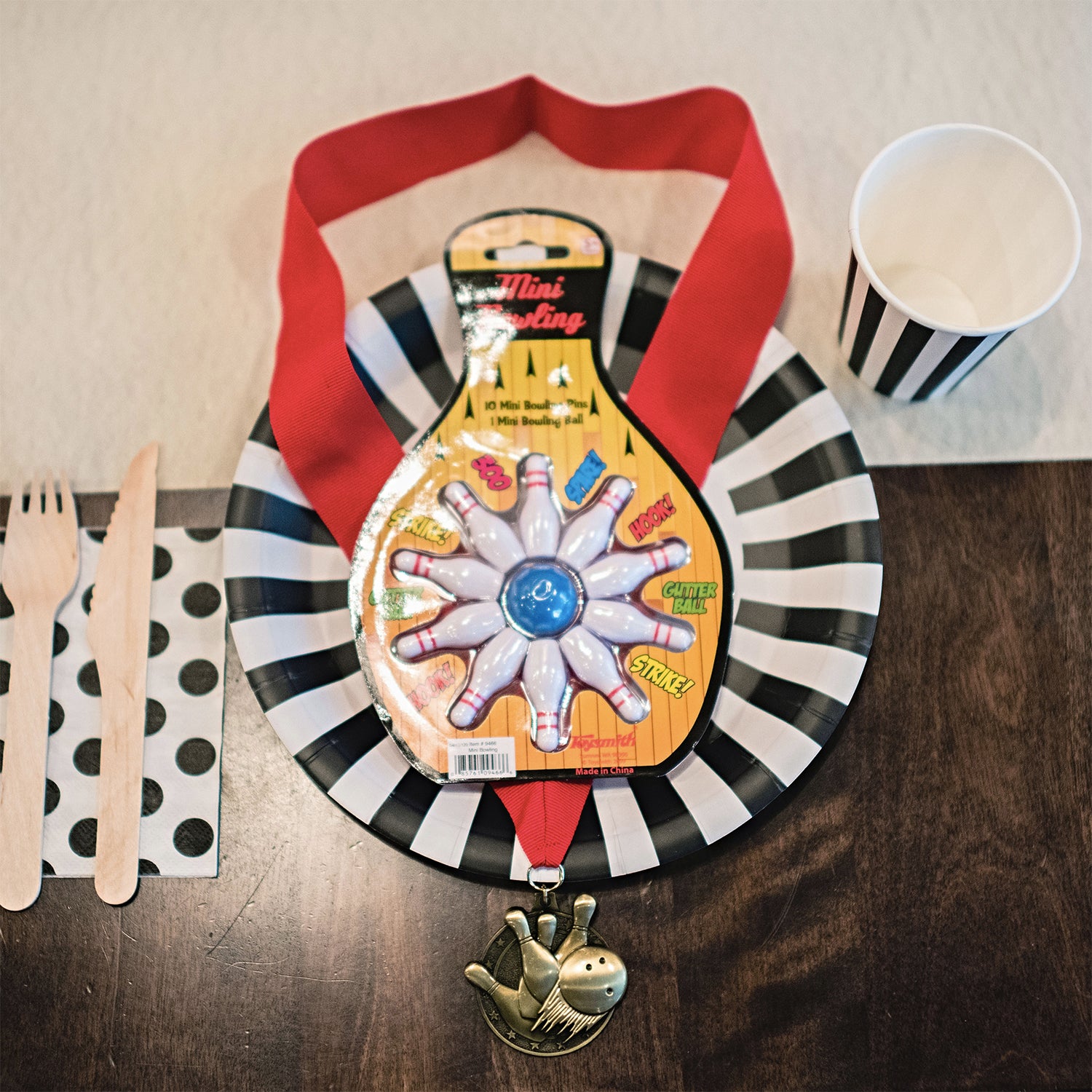 Striped Party Cups - Black Tie, Yozo Studio