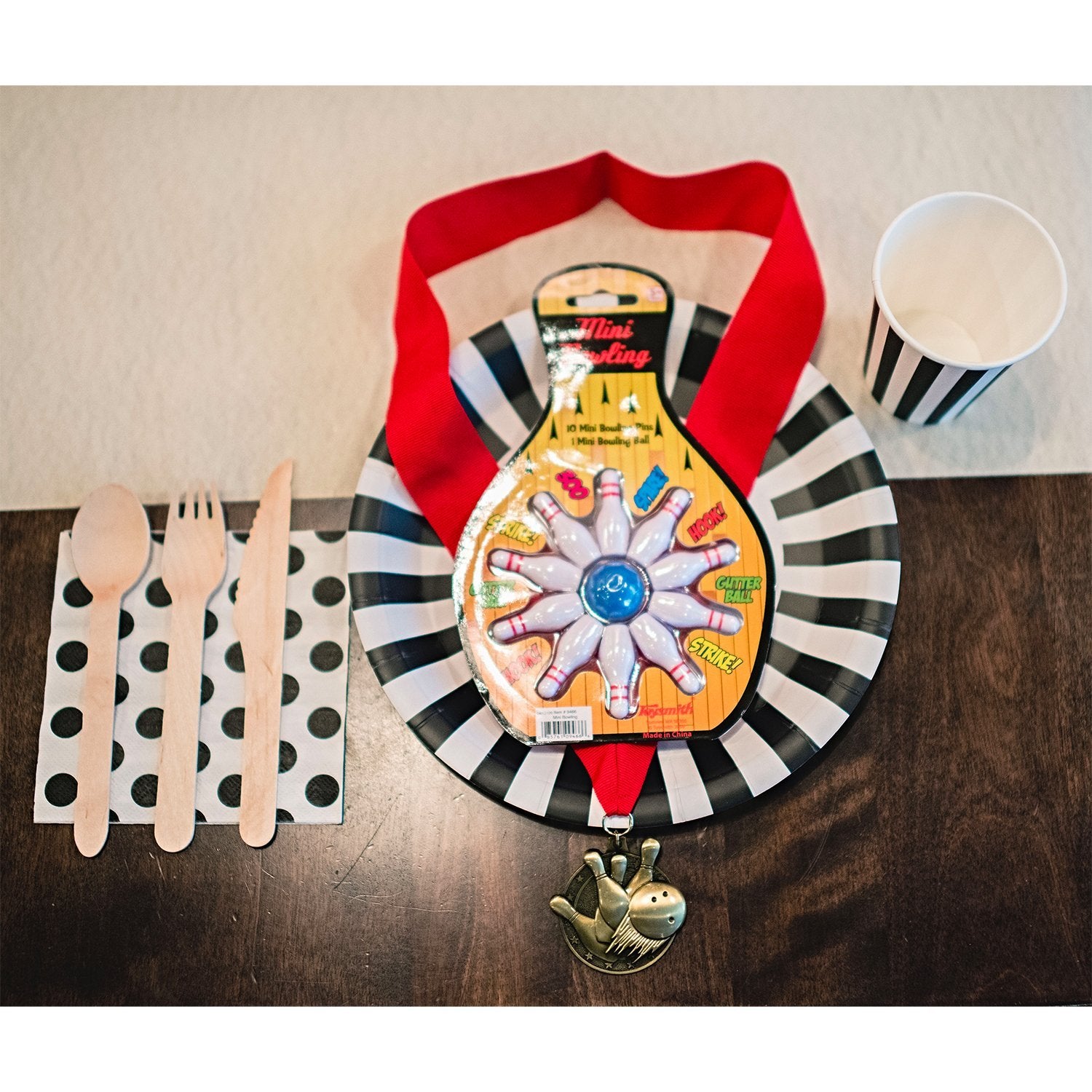 Striped and Polka Dot Napkins - Black and White, Yozo Studio