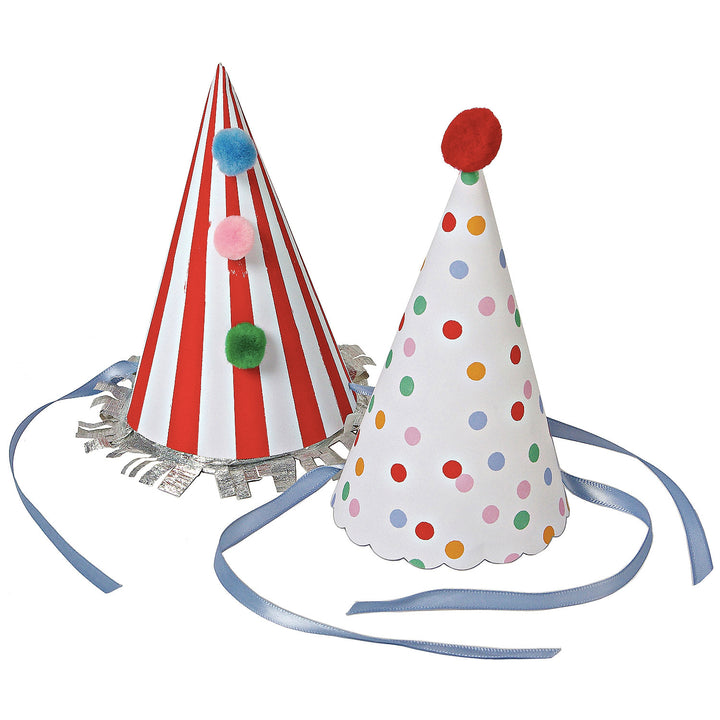 Striped and Polka-Dot Party Hats, Yozo Studio