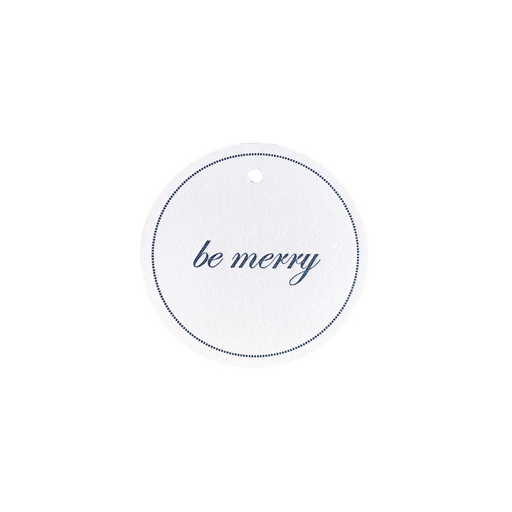 Be Merry Circle Tags Blue, Yozo Studio