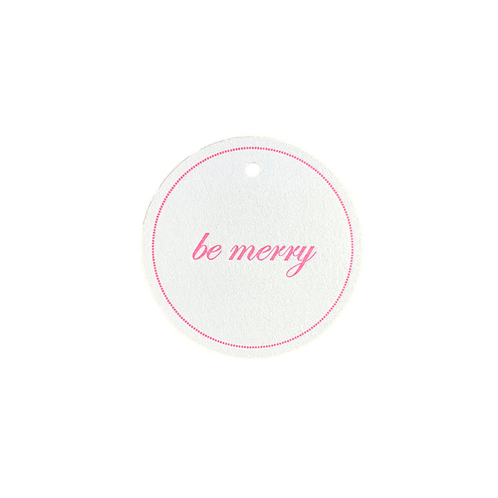 Be Merry Circle Tags Pink, Yozo Studio