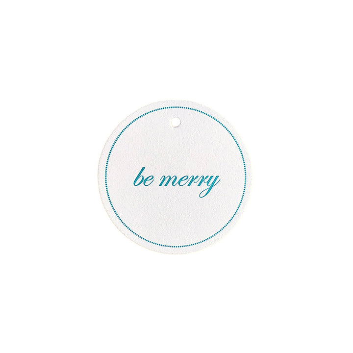 Be Merry Circle Tags Teal, Yozo Studio