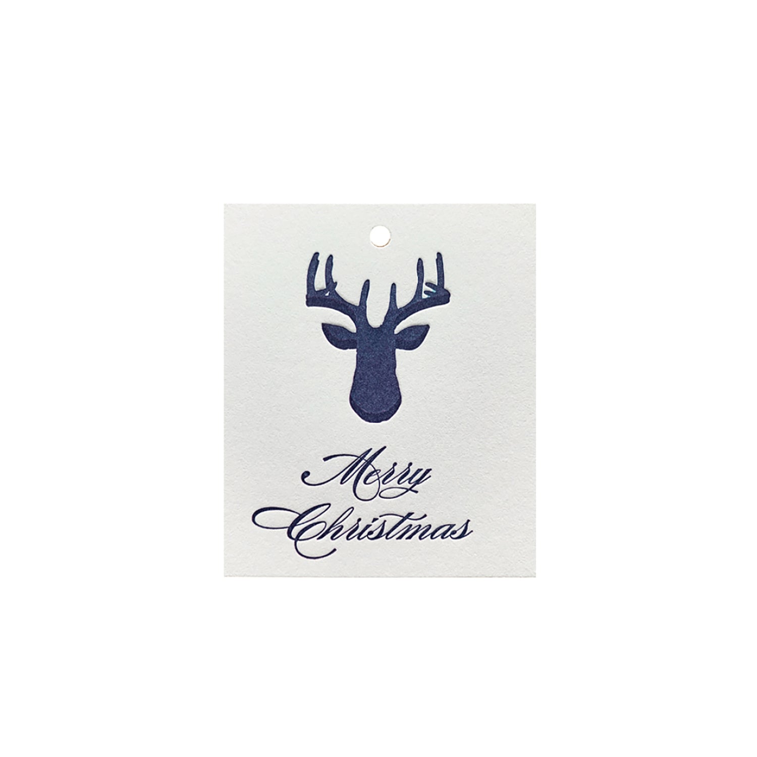 Deer Head Christmas Tags Blue, Yozo Studio