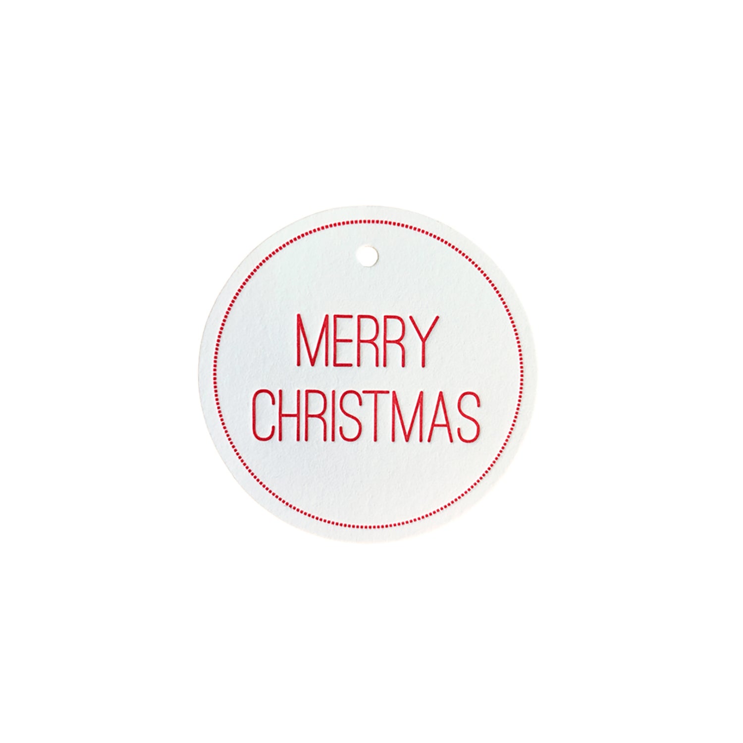Merry Christmas Circle Tags - Red, Yozo Studio