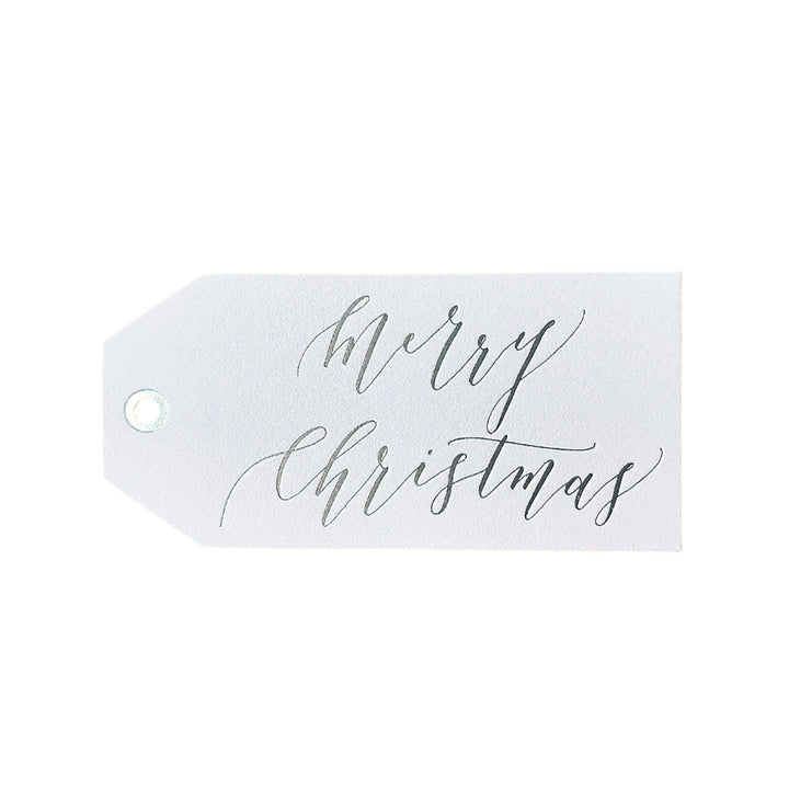Merry Christmas Hang Tags - White