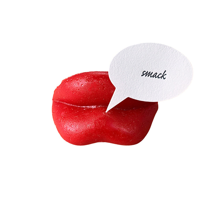 Individual Letterpress Talking Bubble on Wax Lips - Smack, Yozo Studio