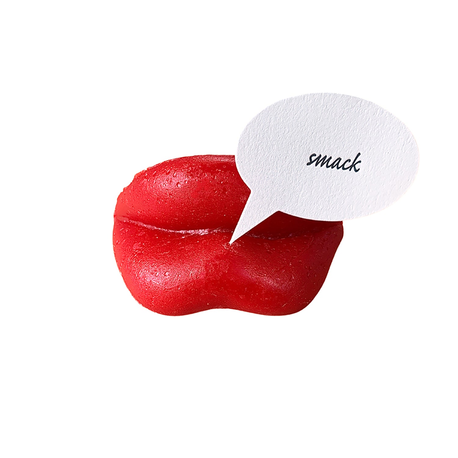 Individual Letterpress Talking Bubble on Wax Lips - Smack, Yozo Studio